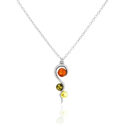 Collier Murriel Argent Blanc Ambre
