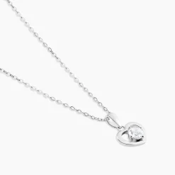 Collier Nalan Argent Blanc Oxyde De Zirconium