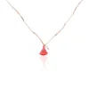 Collier Ninon Argent Rose Perle D'imitation Et Chrysoprase