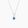 Collier Odessa Or Blanc Saphir Diamant