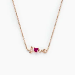 Collier Olufe Argent Rose Oxyde De Zirconium