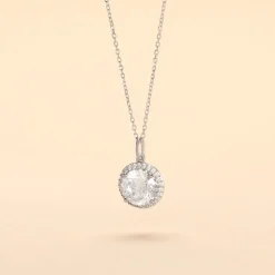 Collier Or Blanc Adil Oxyde De Zirconium