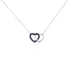 Collier Or Blanc Melisenda Saphirs