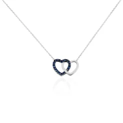Collier Or Blanc Melisenda Saphirs