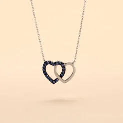 Collier Or Blanc Melisenda Saphirs