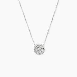 Collier Or Blanc Nawra Diamants Synthétiques