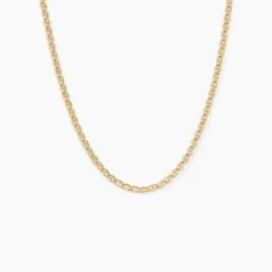Collier Or Jaune Capucin Maille Marine