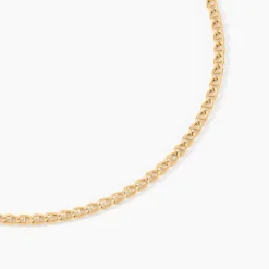 Collier Or Jaune Capucin Maille Marine