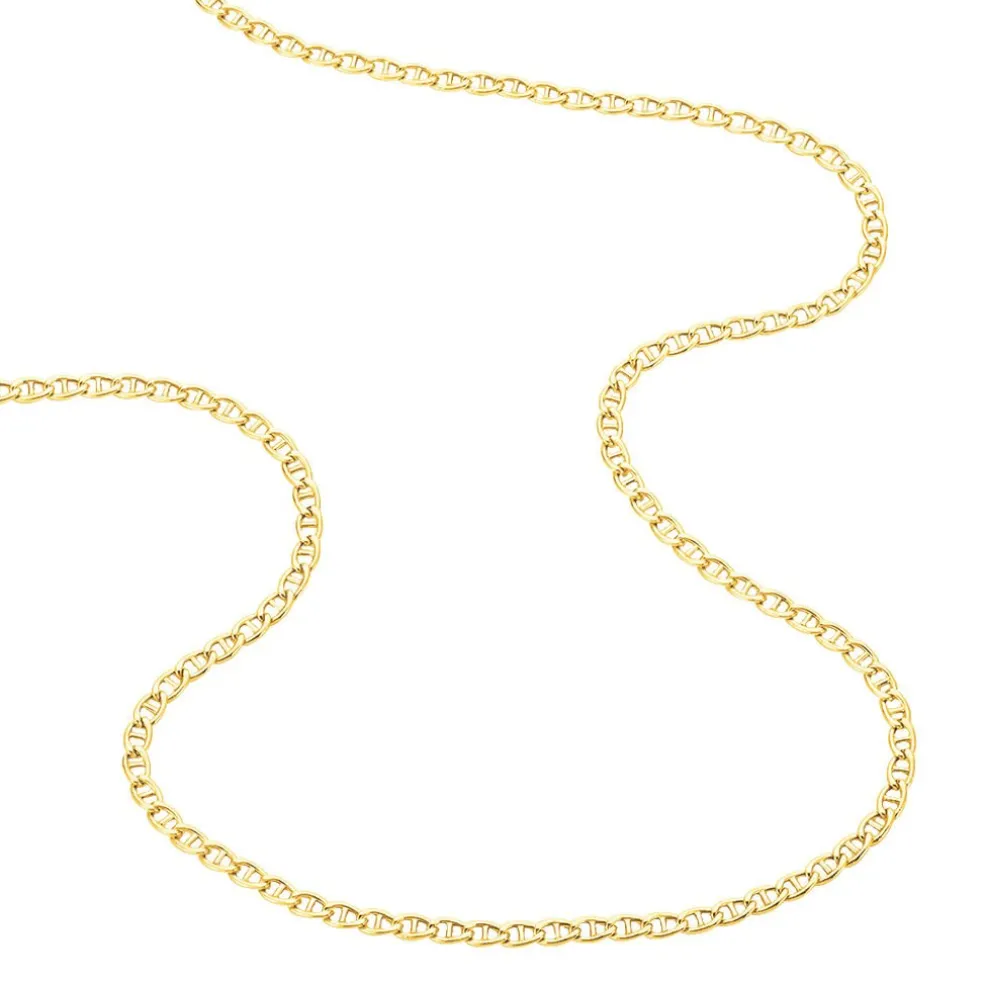 Collier Or Jaune Capucin Maille Marine