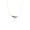 Collier Or Jaune Carl Saphirs Diamants