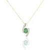 Collier Or Jaune Emeraude Et Diamant