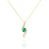 Collier Or Jaune Emeraude Et Diamant