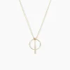 Collier Or Jaune Guda Oxyde De Zirconium
