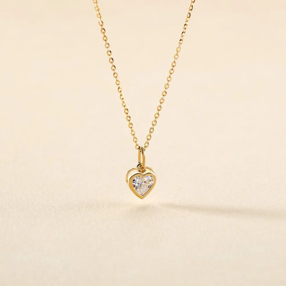 Collier Or Jaune Idony Oxyde De Zirconium