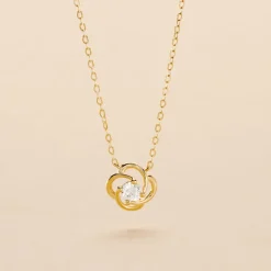 Collier Or Jaune Lazarus Oxyde De Zirconium