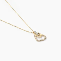 Collier Or Jaune Love Is In The Air Oxydes De Zirconium