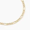 Collier Or Jaune Maille Alternée