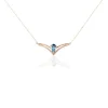 Collier Or Rose Gaelle Topaze Oxydes De Zirconium