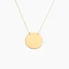 Collier Pastille Gravable Or Jaune