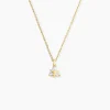 Collier Plaqué Or Jacinth Oxyde De Zirconium