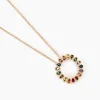 Collier Plaqué Or Jaune Ethem Pierres Multicolores