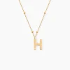 Collier Plaqué Or Jaune Lettra