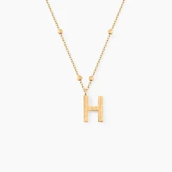 Collier Plaqué Or Jaune Lettra