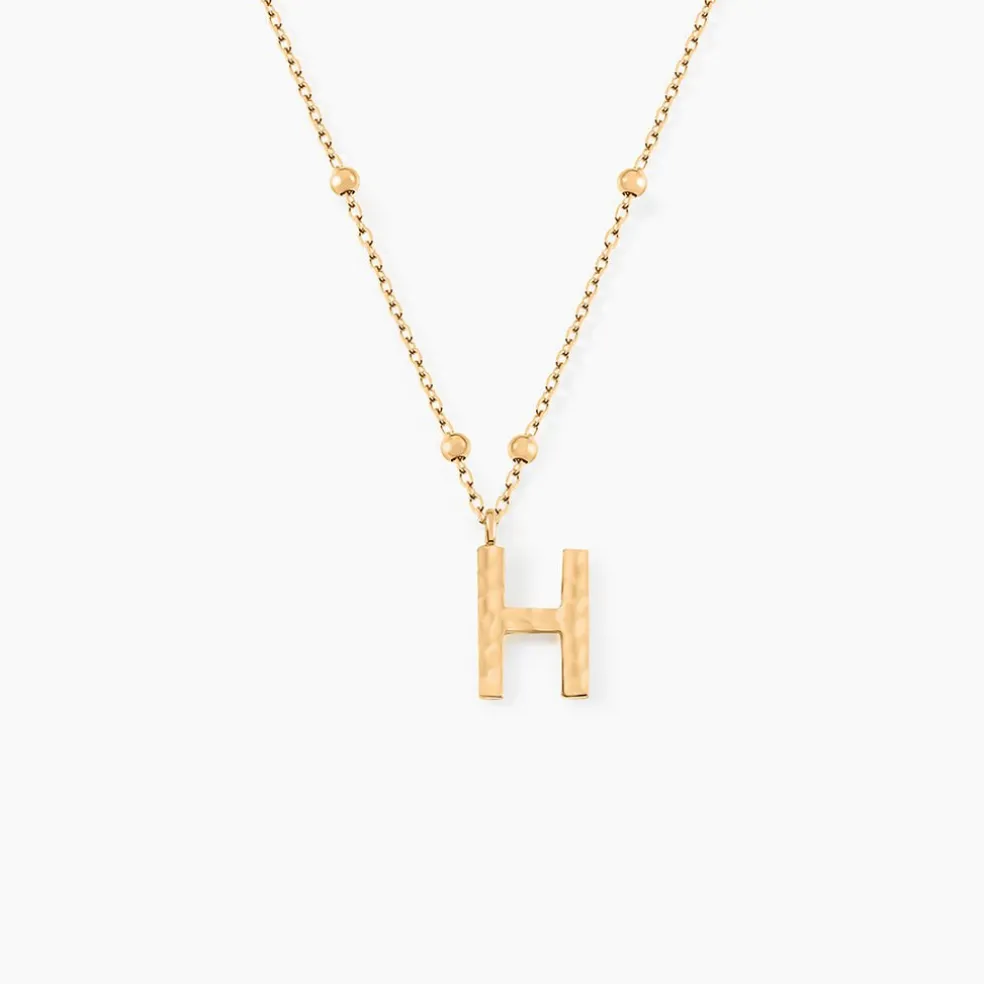 Collier Plaqué Or Jaune Lettra