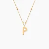 Collier Plaqué Or Jaune Lettra