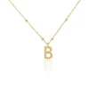Collier Plaqué Or Jaune Lettra