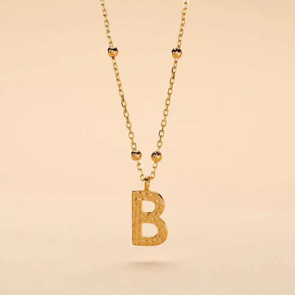 Collier Plaqué Or Jaune Lettra