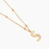 Collier Plaqué Or Jaune Lettra