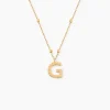 Collier Plaqué Or Jaune Lettra