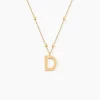 Collier Plaqué Or Jaune Lettra