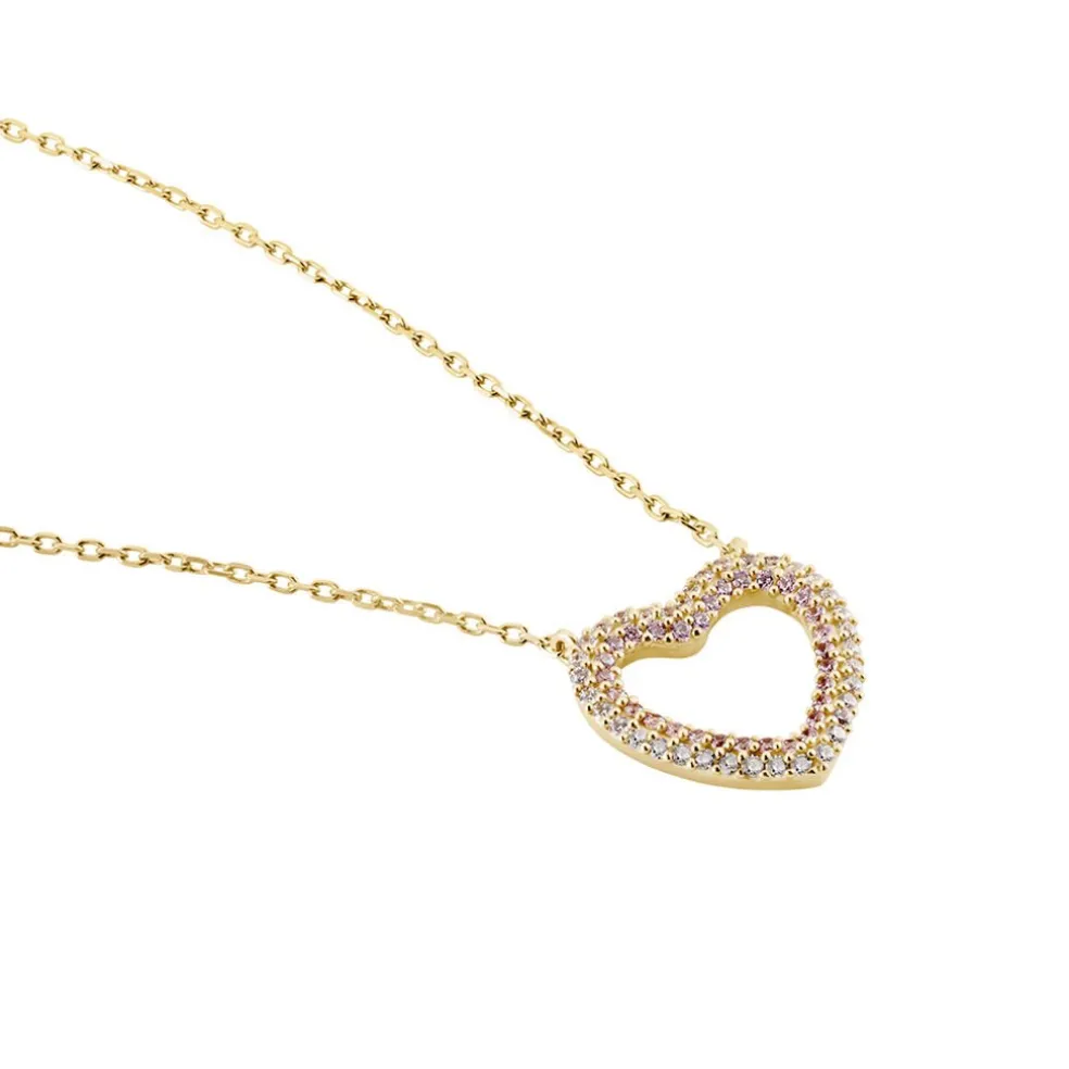 Collier Plaqué Or Jaune Xavia Oxydes De Zirconium