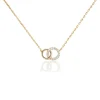 Collier Poeae Plaqué Or Jaune Oxyde De Zirconium