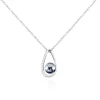 Collier Polynesie Argent Blanc Perle D'imitation Et Oxyde De Zirconium
