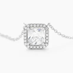 Collier Rio Argent Blanc Oxyde De Zirconium