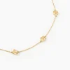 Collier Sakura Love Or Jaune Oxyde De Zirconium