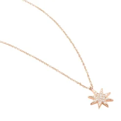 Collier Sarida Argent Rose Oxyde De Zirconium