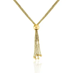 Collier Sautoir Acier Doré Nanaia