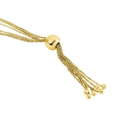 Collier Sautoir Acier Doré Nanaia