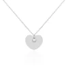 Collier Sautoir Ylla Argent Blanc Oxyde De Zirconium