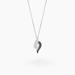Collier Sculptural Or Blanc Diamant
