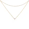 Collier Serres Argent Rose Oxyde De Zirconium