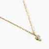Collier Siem Argent Jaune Oxyde De Zirconium