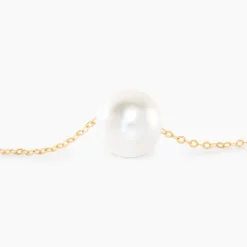 Collier Sissy Or Jaune Perle De Culture
