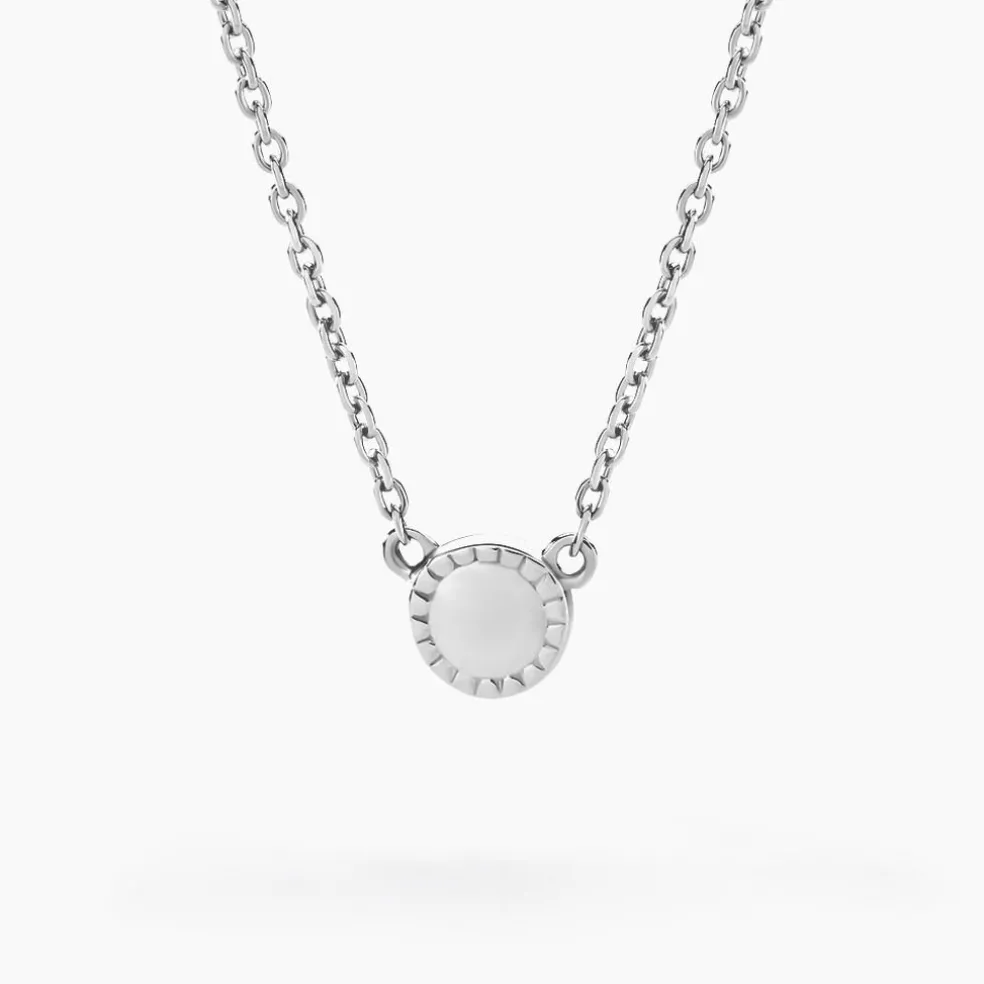 Collier Sixties Argent Blanc