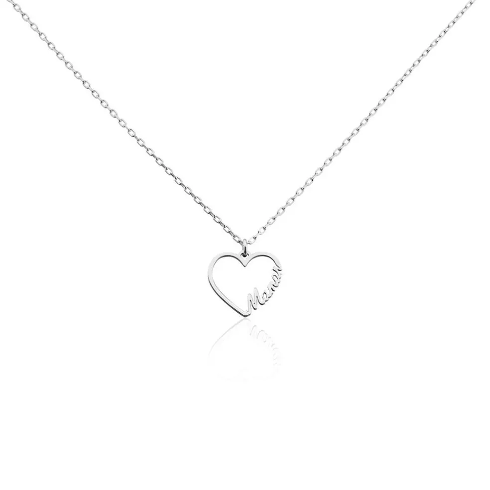 Collier Soumia Argent Blanc