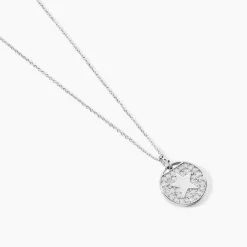 Collier Souria Argent Blanc Oxyde De Zirconium